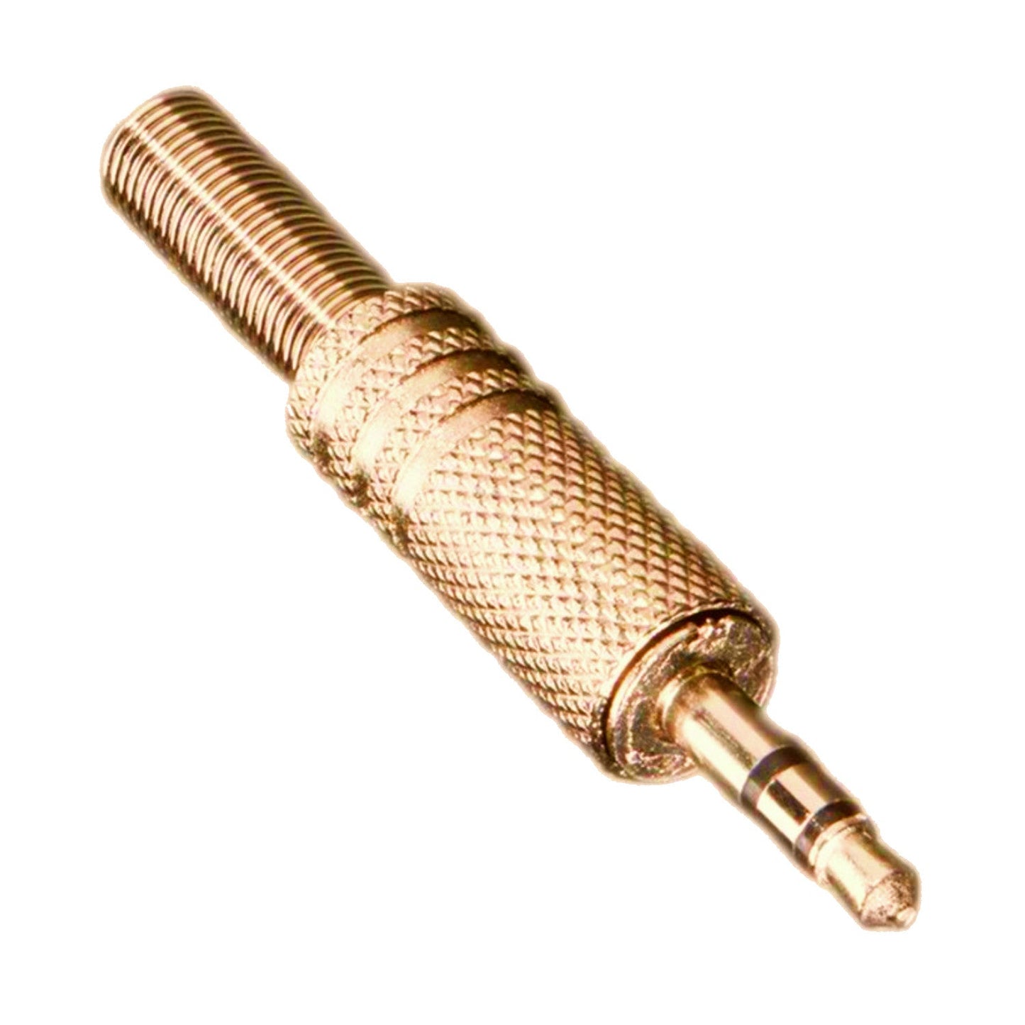 3.5mm Stereo Metal Jack Plug Gold and Silver with Solder Terminals