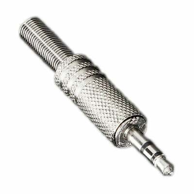 3.5mm Stereo Metal Jack Plug Gold and Silver with Solder Terminals