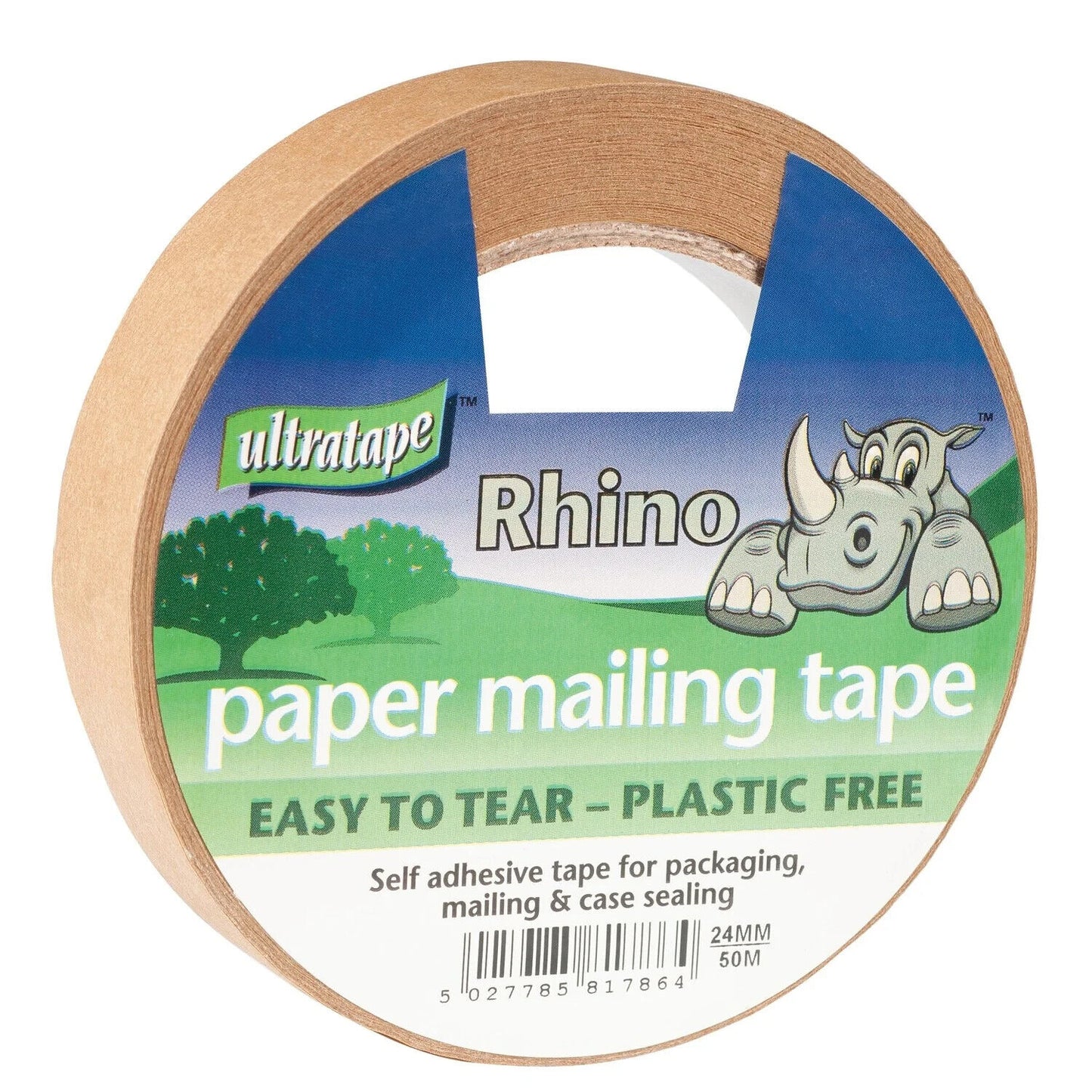 Ultratape Paper Mailing Tape Plastic Free 24mm x 50m