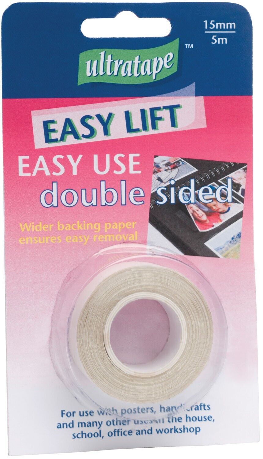 Double Sided Tape Backing Tape 15mm x 5M