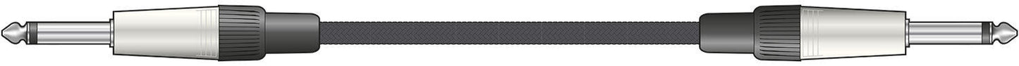 3m Classic Retro Braided Guitar Leads 6.3mm - 6.3mm Mono Jack Plug