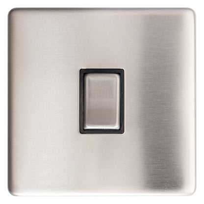 Chrome 1 & 2 Gang Sockets and Swicthes Screwless Plates, Dimmer, Switc