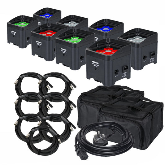 8x Wireless Uplighter Kit
