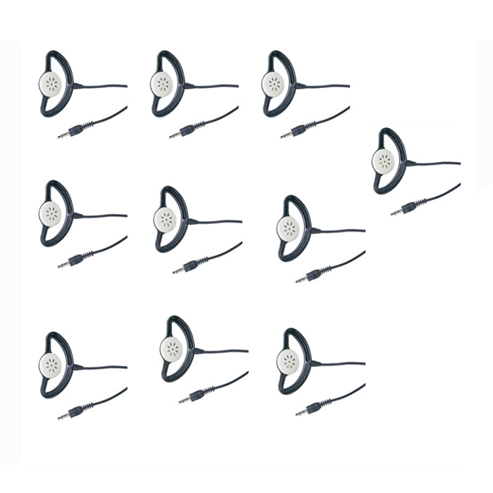Professional Mono Earpiece with Cup Clip and 3.5mm Jack Pack of 10