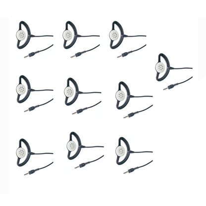 Professional Mono Earpiece with Cup Clip and 3.5mm Jack Pack of 10