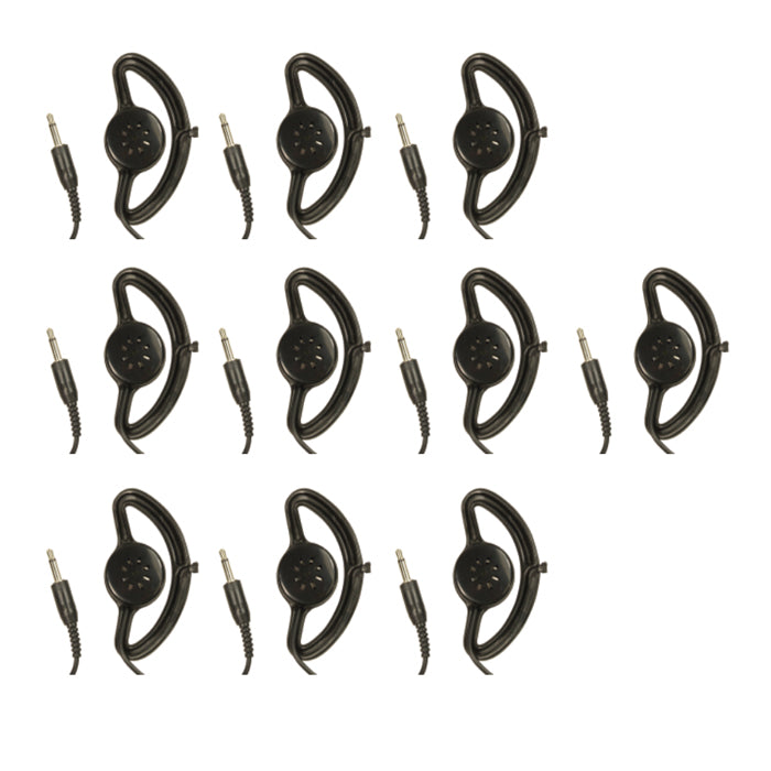 Professional Mono Earpiece with Large Cup Clip and 3.5mm Jack Plug Pack of 10
