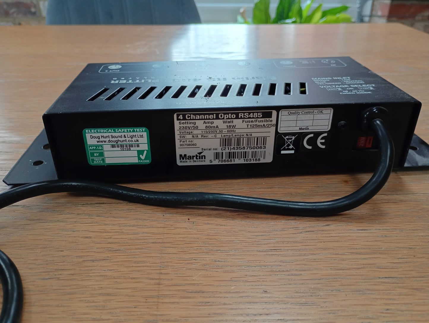 USED Martin RS 485 Optically Isolated DMX Splitter / Amplifier